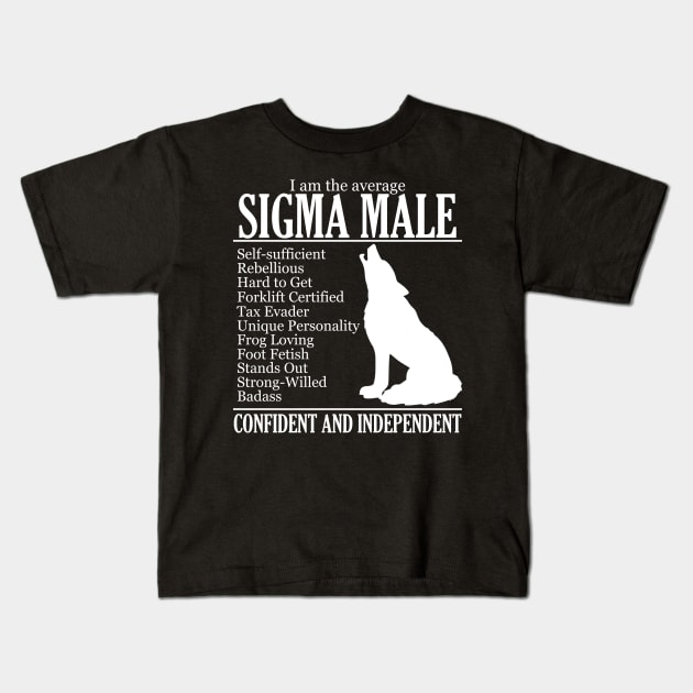 Average Sigma Male Kids T-Shirt by giovanniiiii